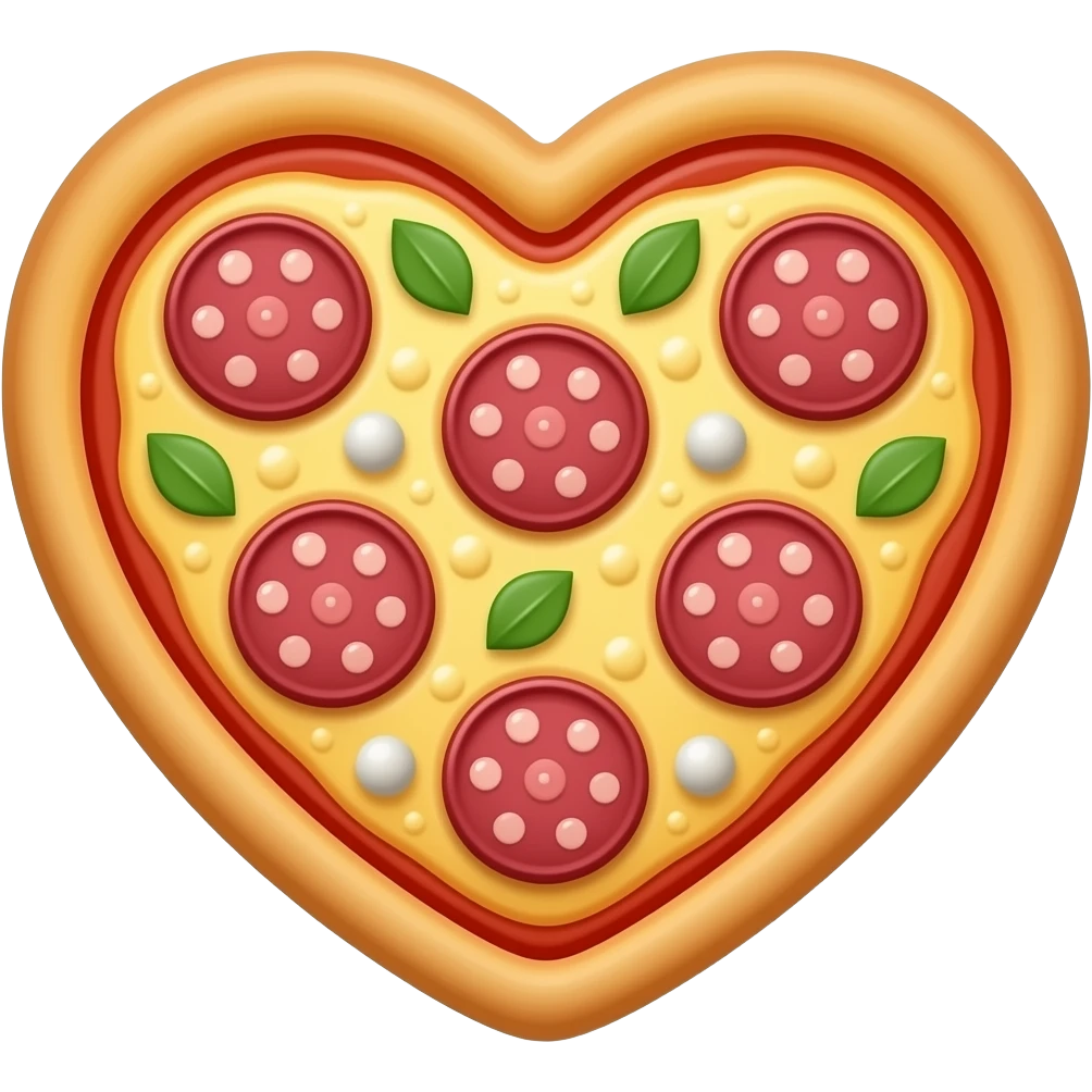 сердечко в виде пиццы emoji
