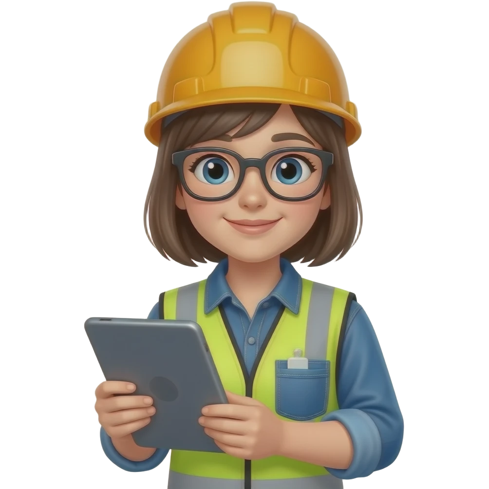 teen girl engineer with Tablet emoji