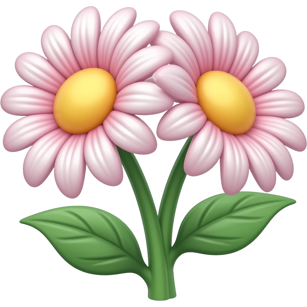 Two flowers doing cocaine emoji