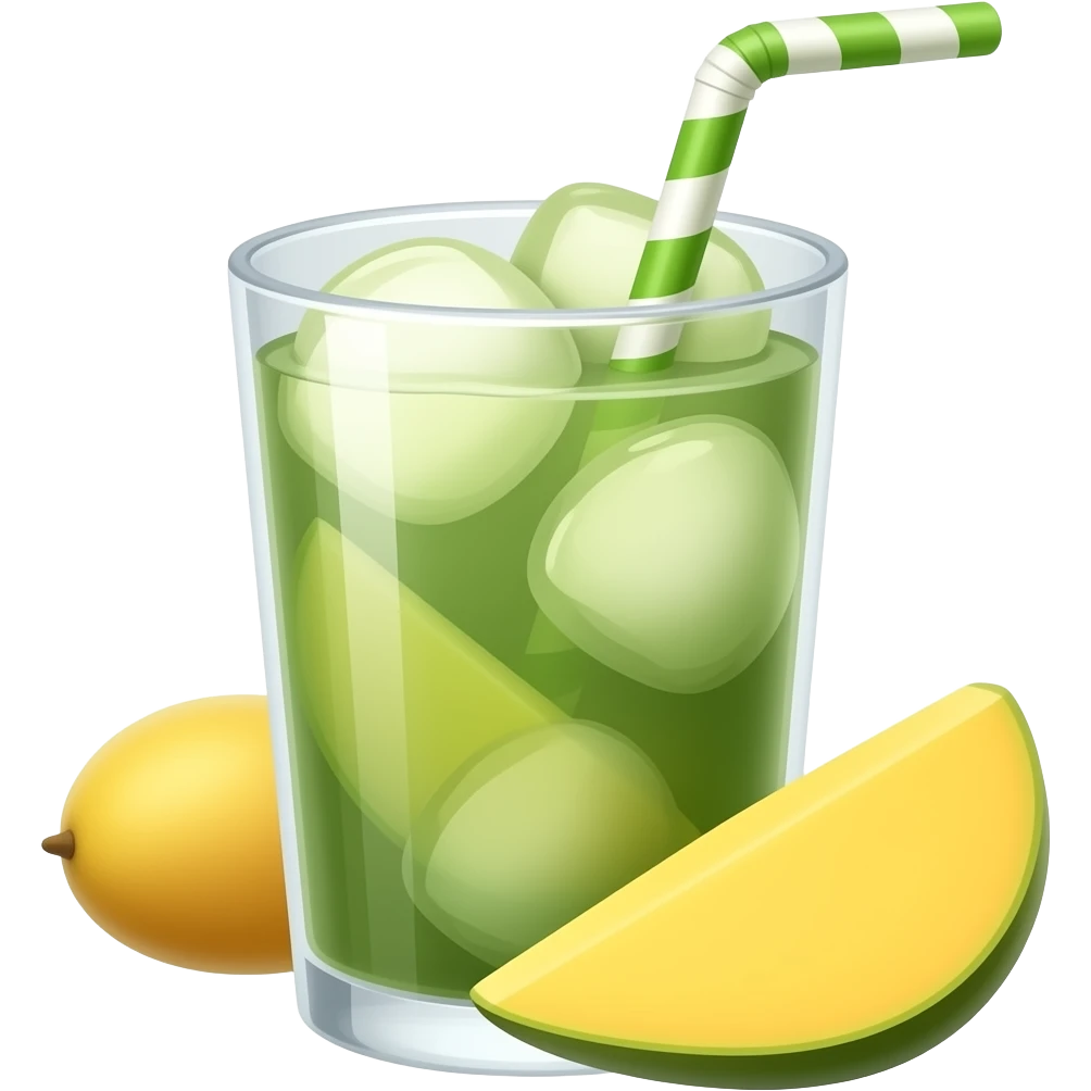 iced matcha mango emoji