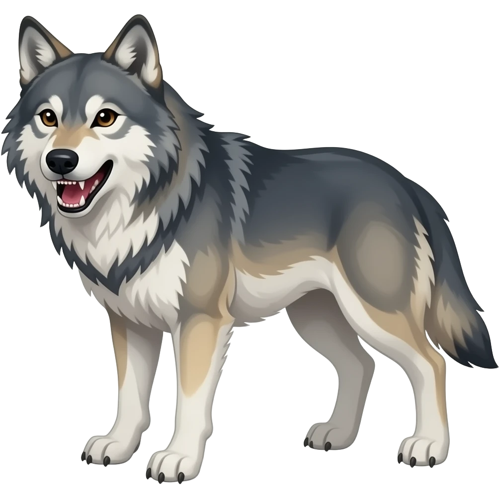Firce wolf emoji