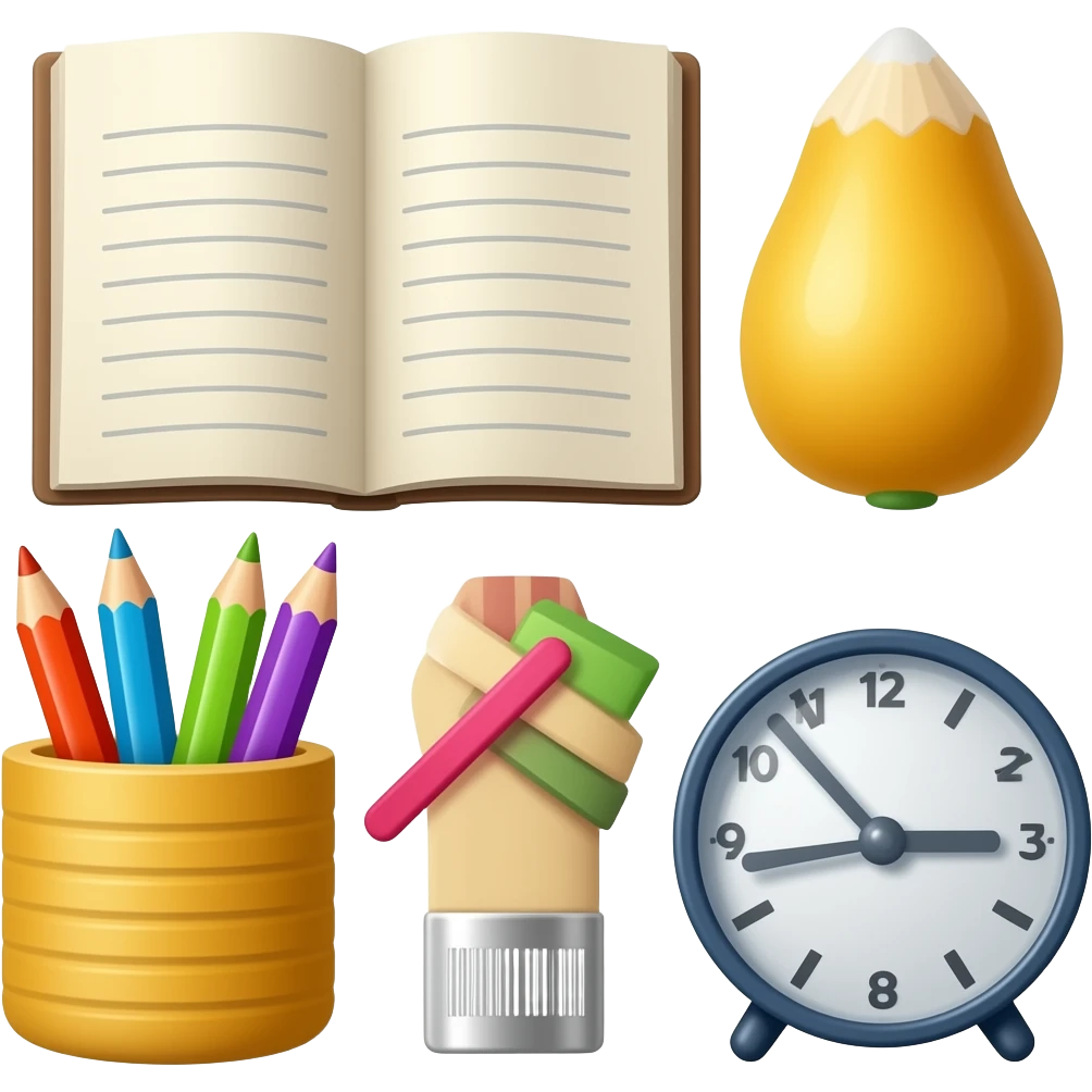 materiali scolastici emoji