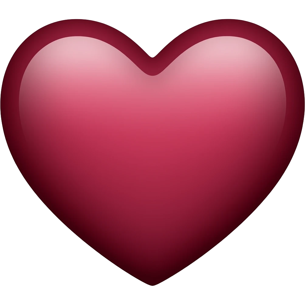 Corazón vinotinto emoji