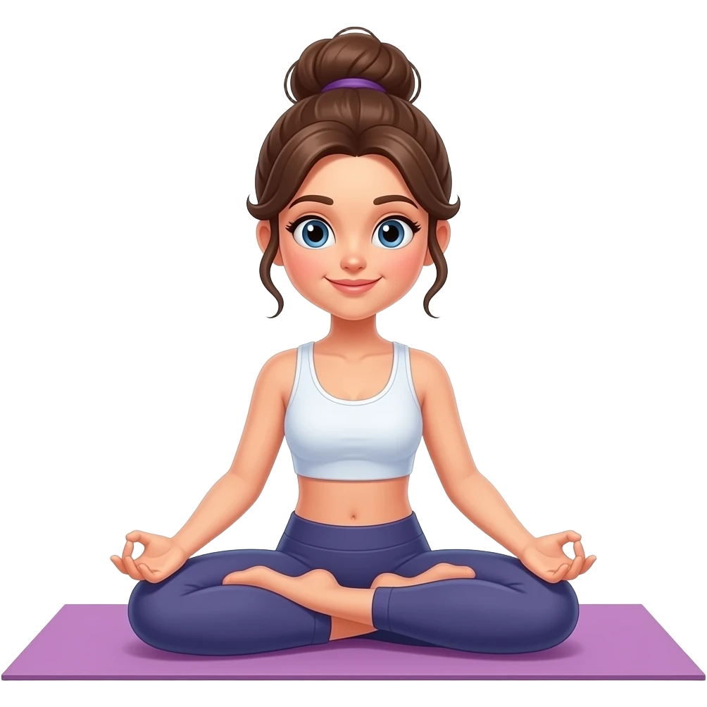 A beautiful woman is doing yoga. emoji