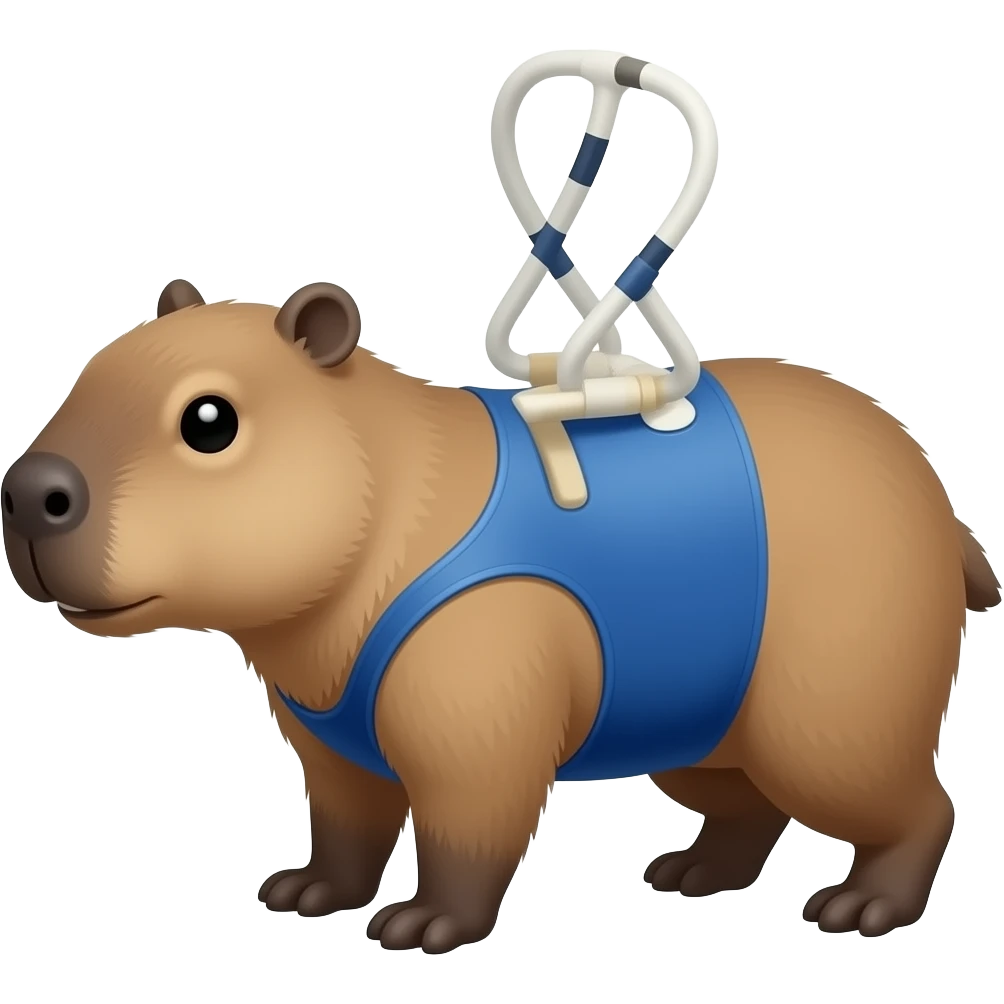 Capybara gymnastics emoji
