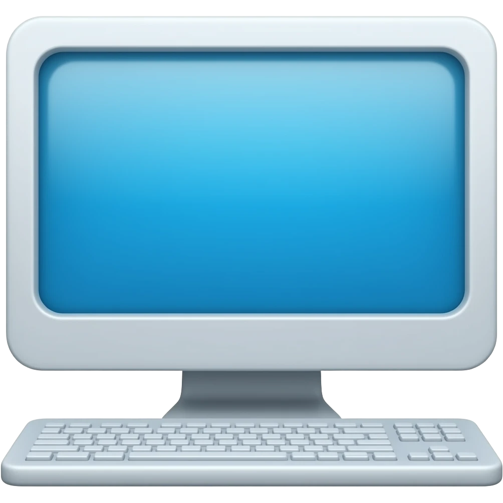 a blue computer emoji