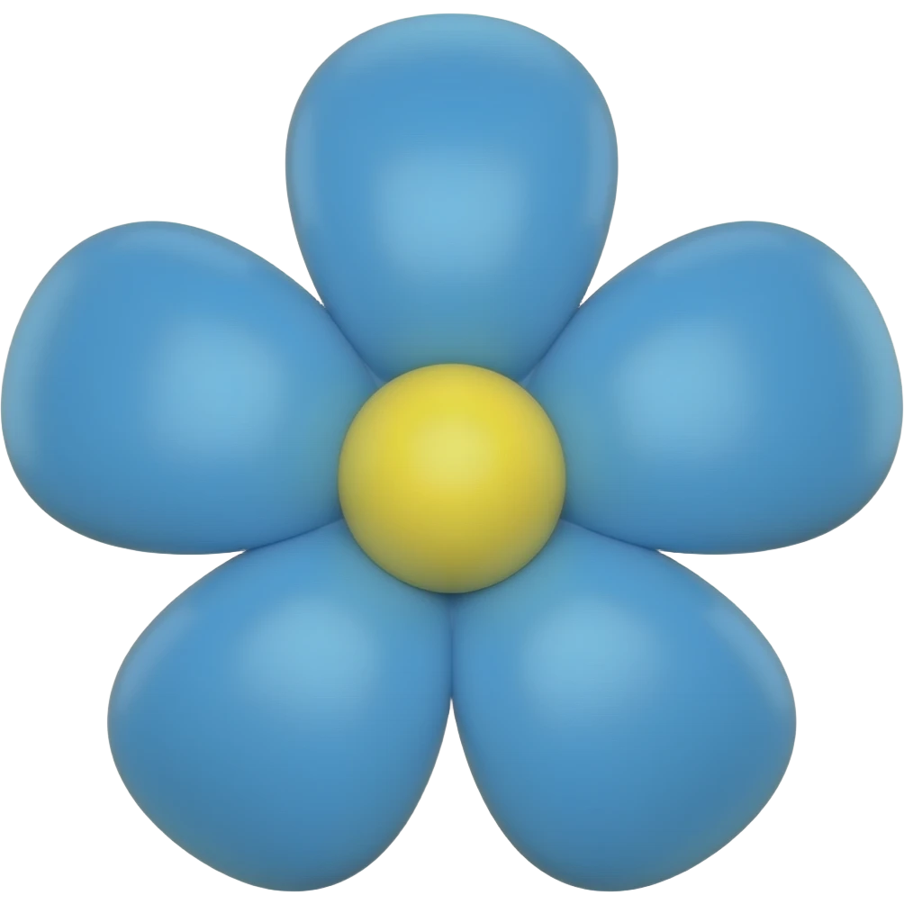 Blue flower emoji
