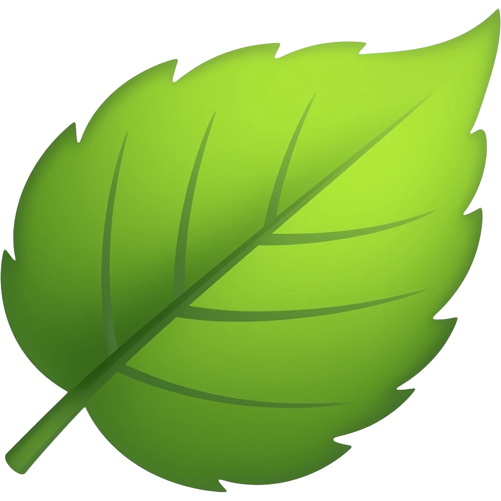 single leaf shadow emoji