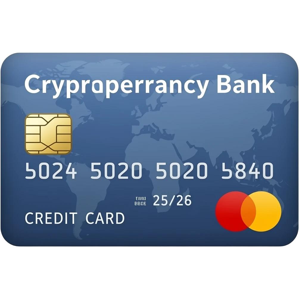 Cryptocurrency bank credit card emoji
