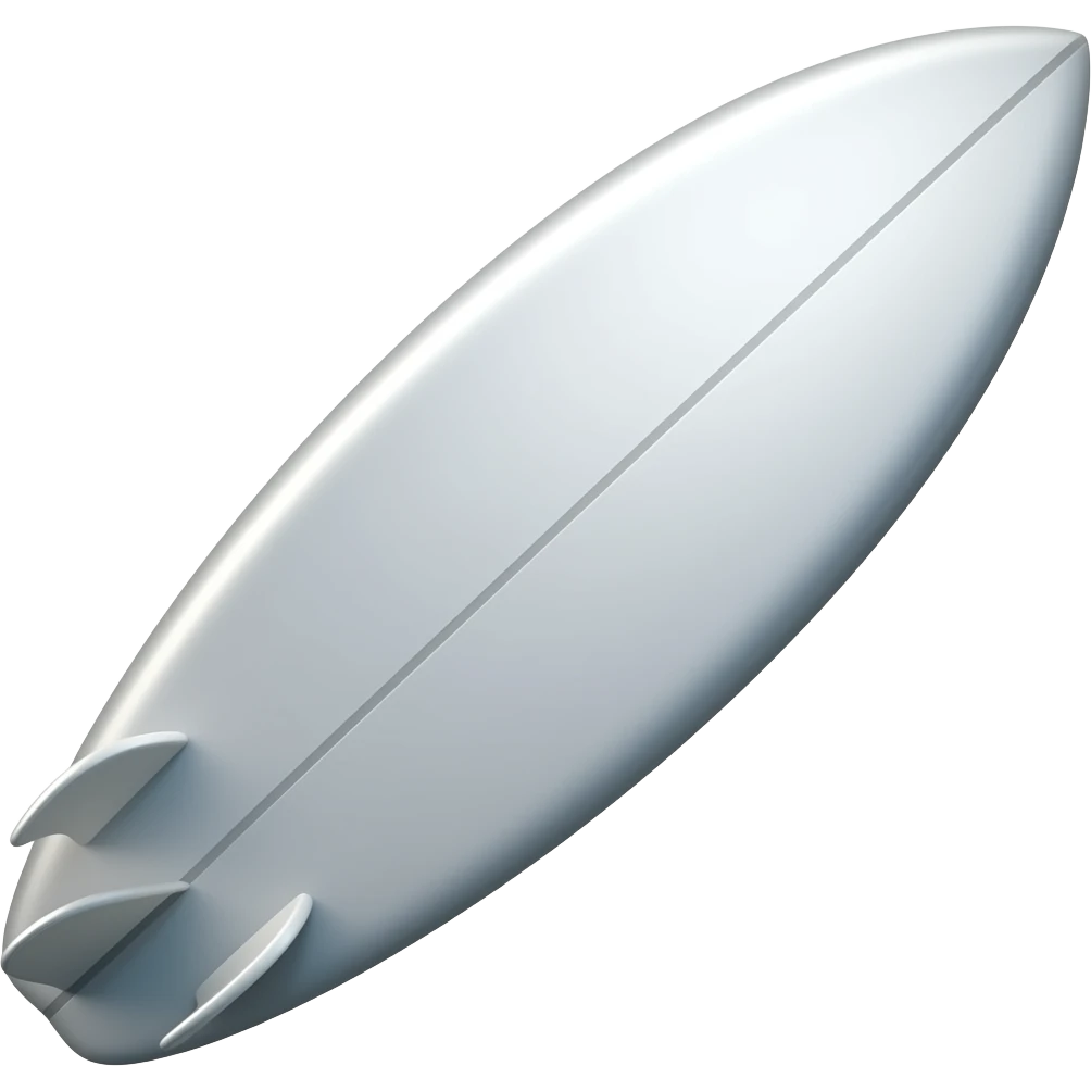 silver surfboard emoji