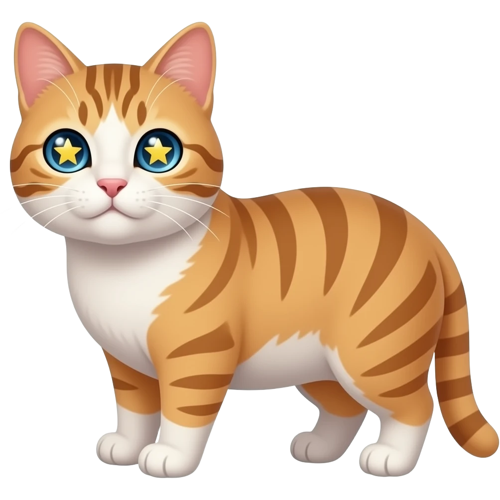 گربه با چشمان ستاره emoji