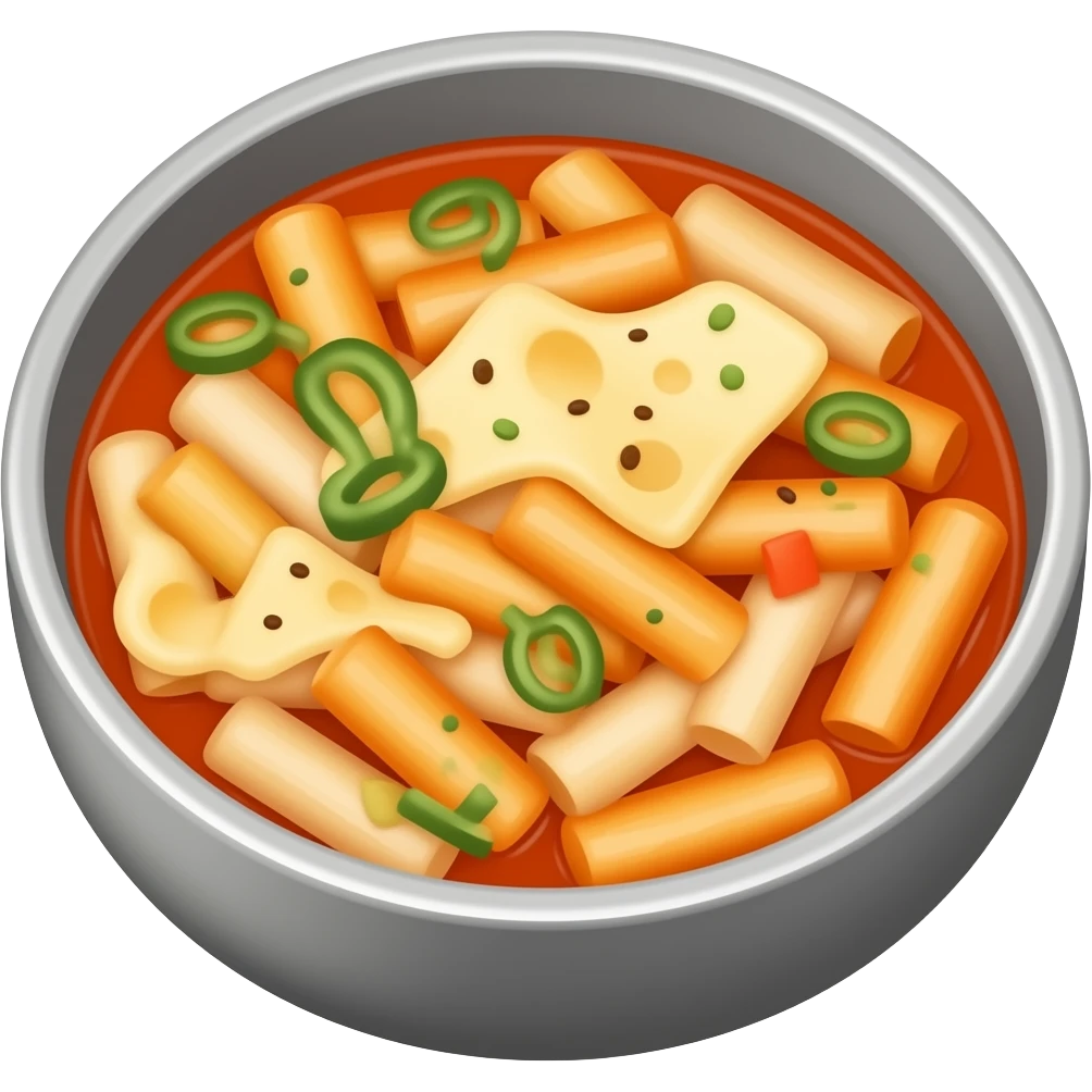 korean tteokbokki with cheese emoji