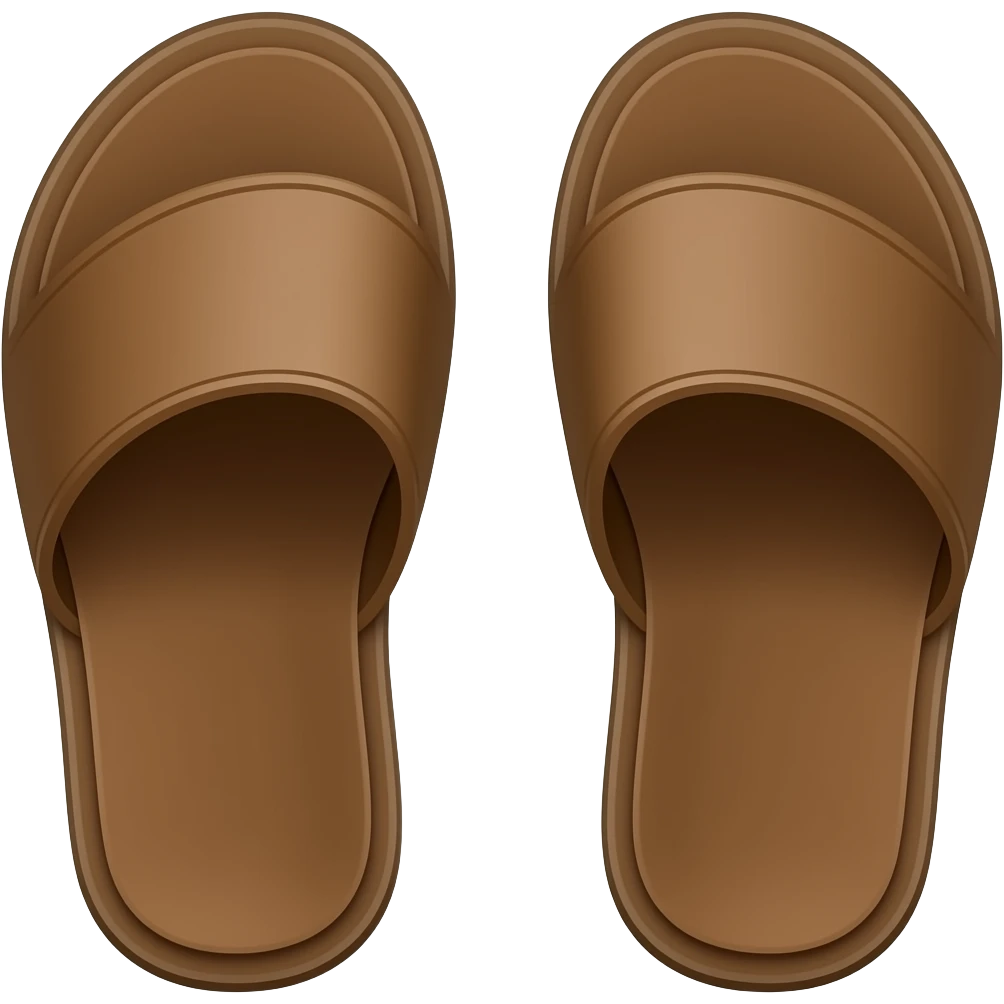 pantuflas color cafe emoji