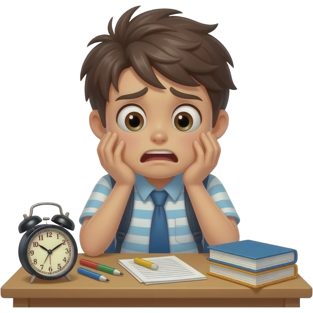 Homework panic emoji