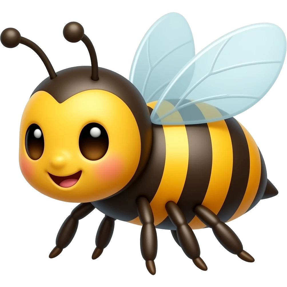 cute cartoon worker bee, no costume emoji