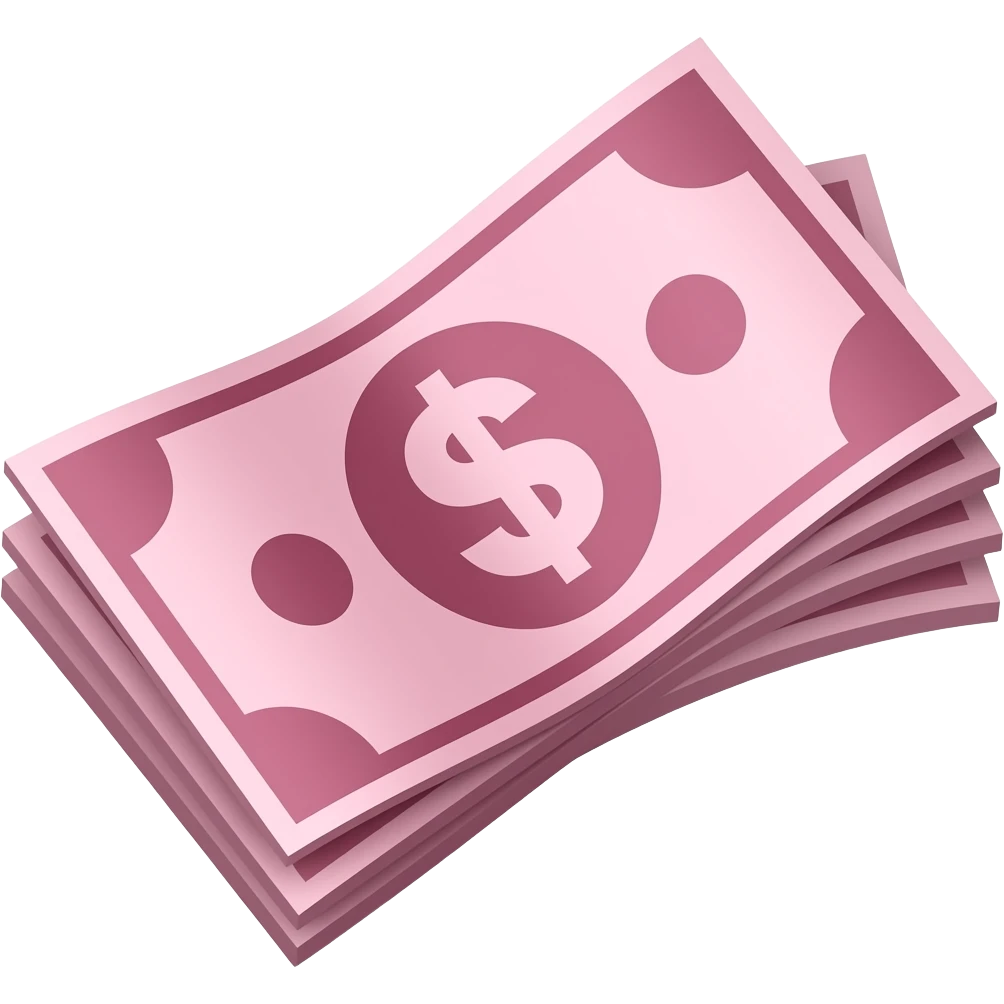 Pink money emoji