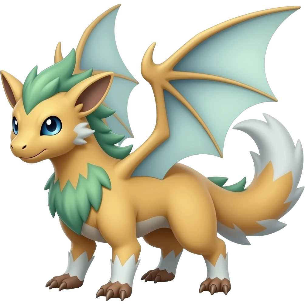 Guilmon-Cyclizar-Flygon-Treecko-Exveemon-Fakémon-hybrid, full body emoji
