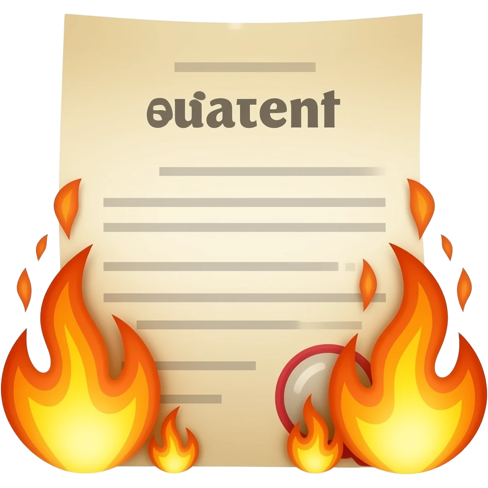 burning patent emoji