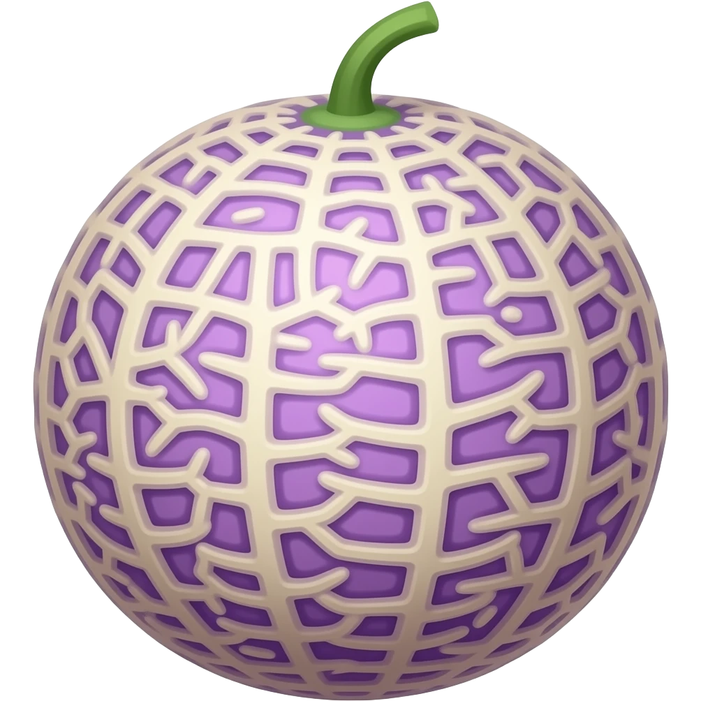 A lavender melon emoji