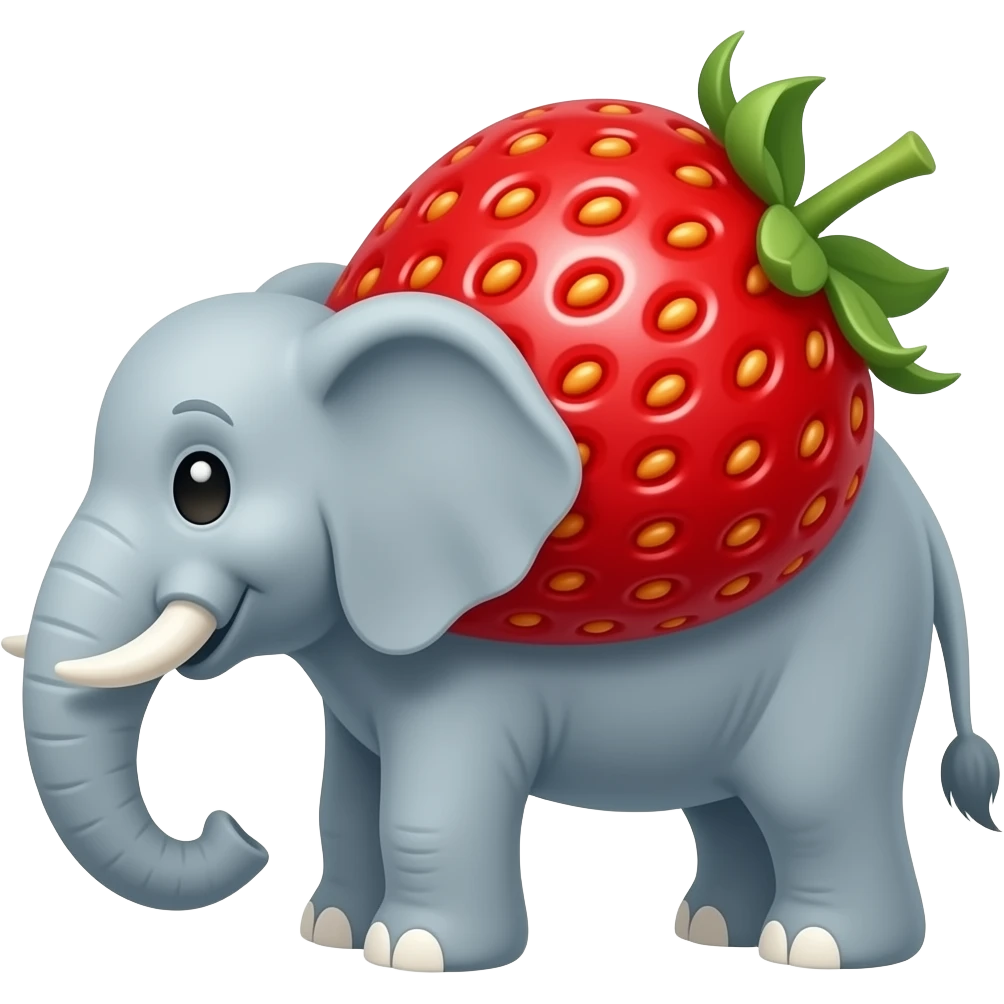 🐘+🍓 emoji