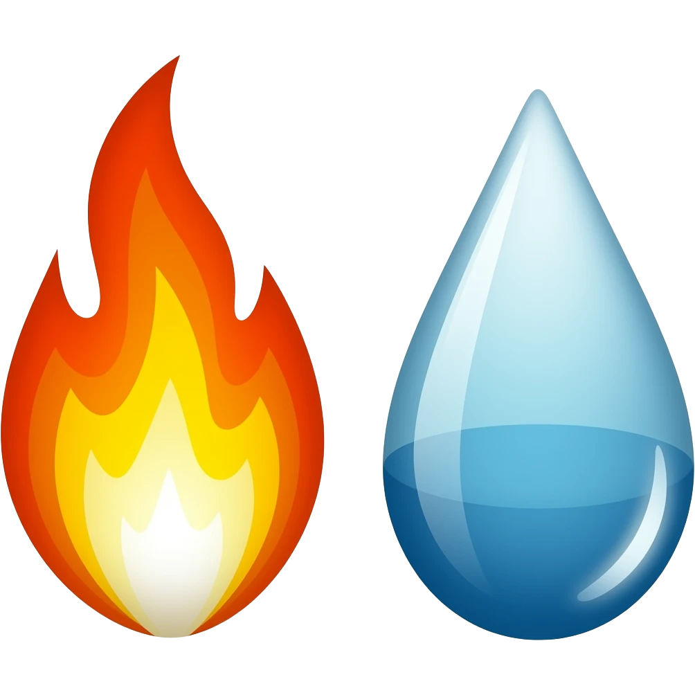 🔥+💧 emoji
