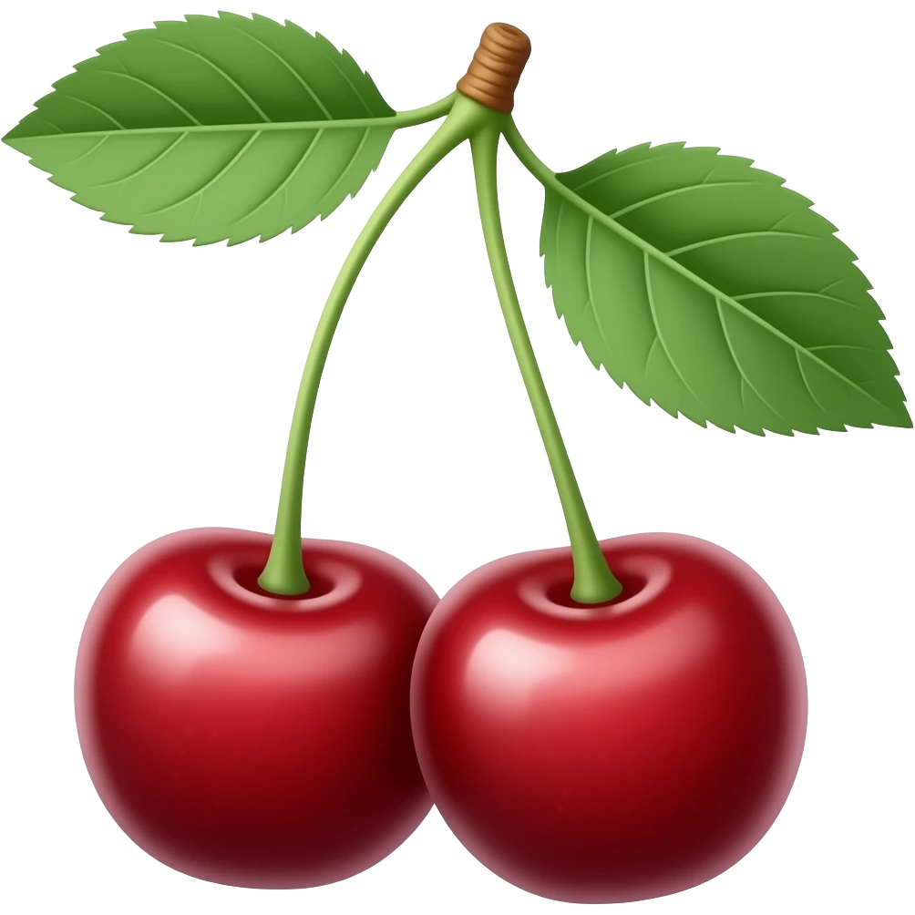 small early cherries on the tree emoji