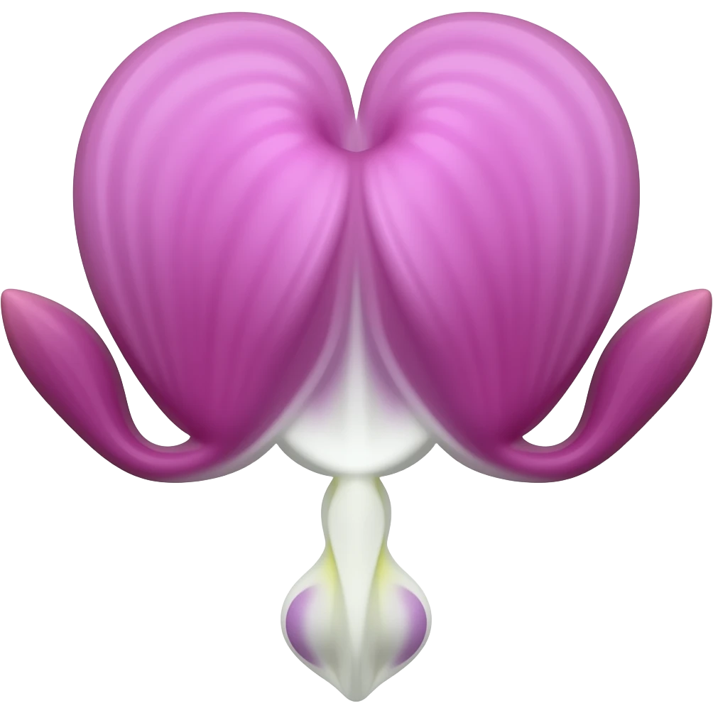 Purple and white flower in a heart emoji