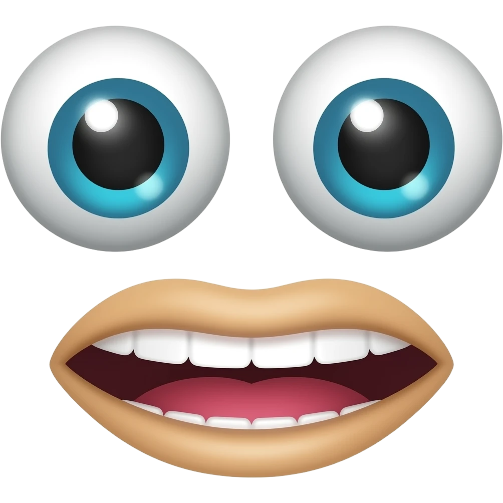This Emoji combo: 👁️👄👁️ with all features ob the same level emoji