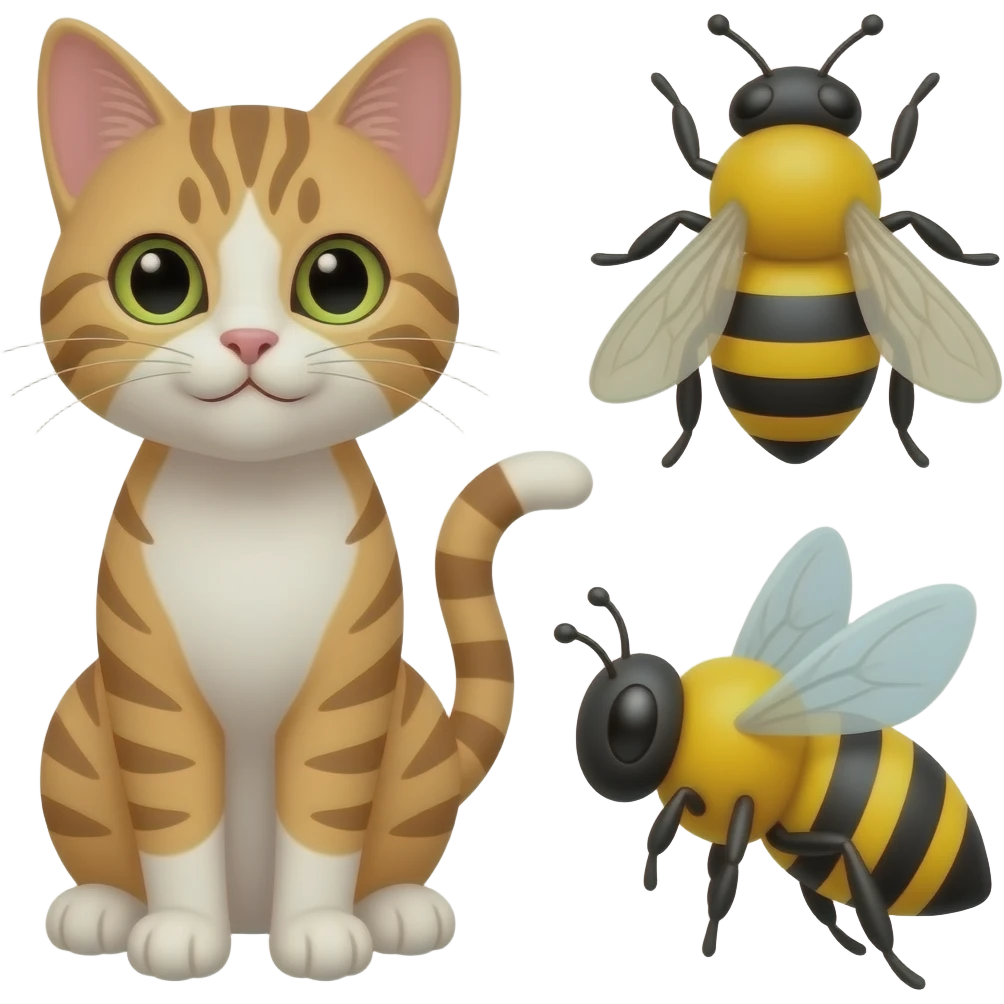 cat bee emoji