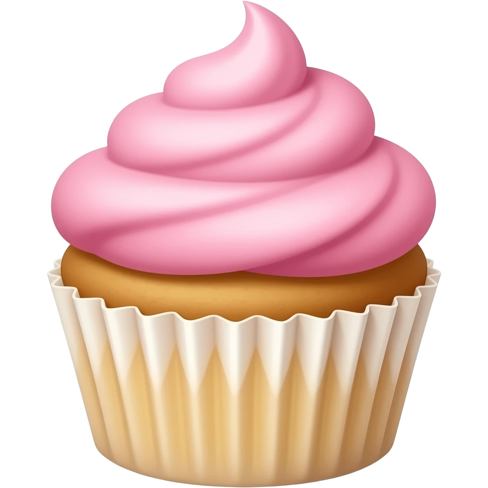 Cupcake with pink icing emoji