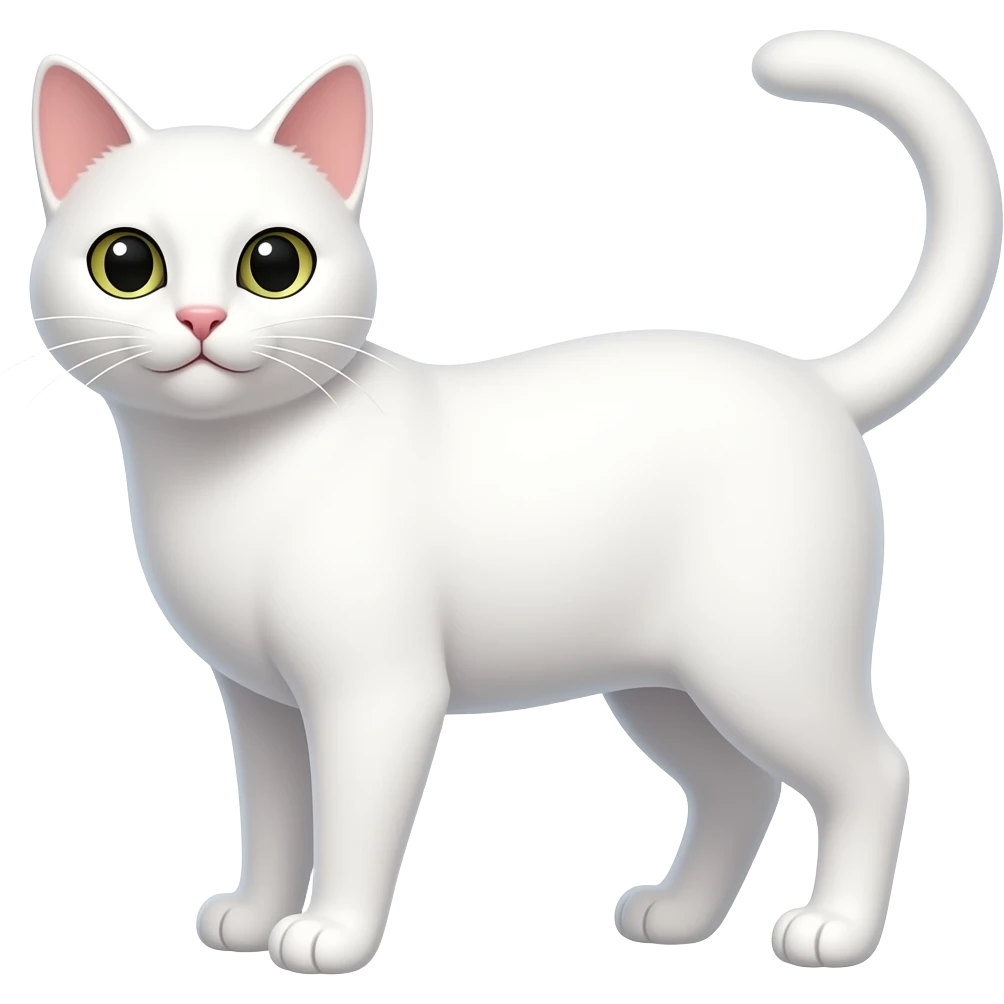 белая кошка emoji