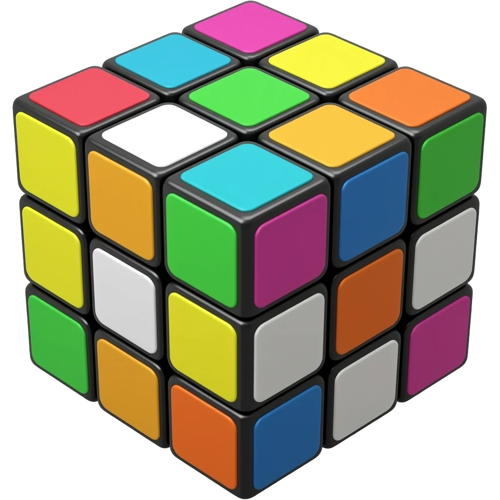 rubik's cube solved emoji