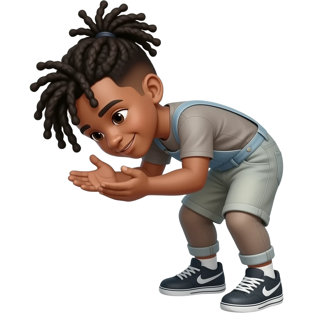 Boy bowing on his with dreads emoji | AI Emoji Generator