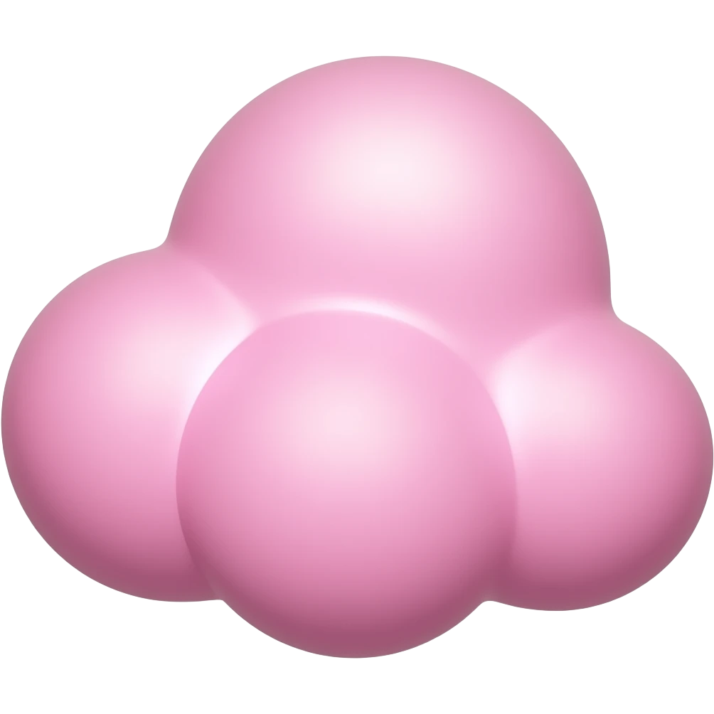 Pink cloud emoji