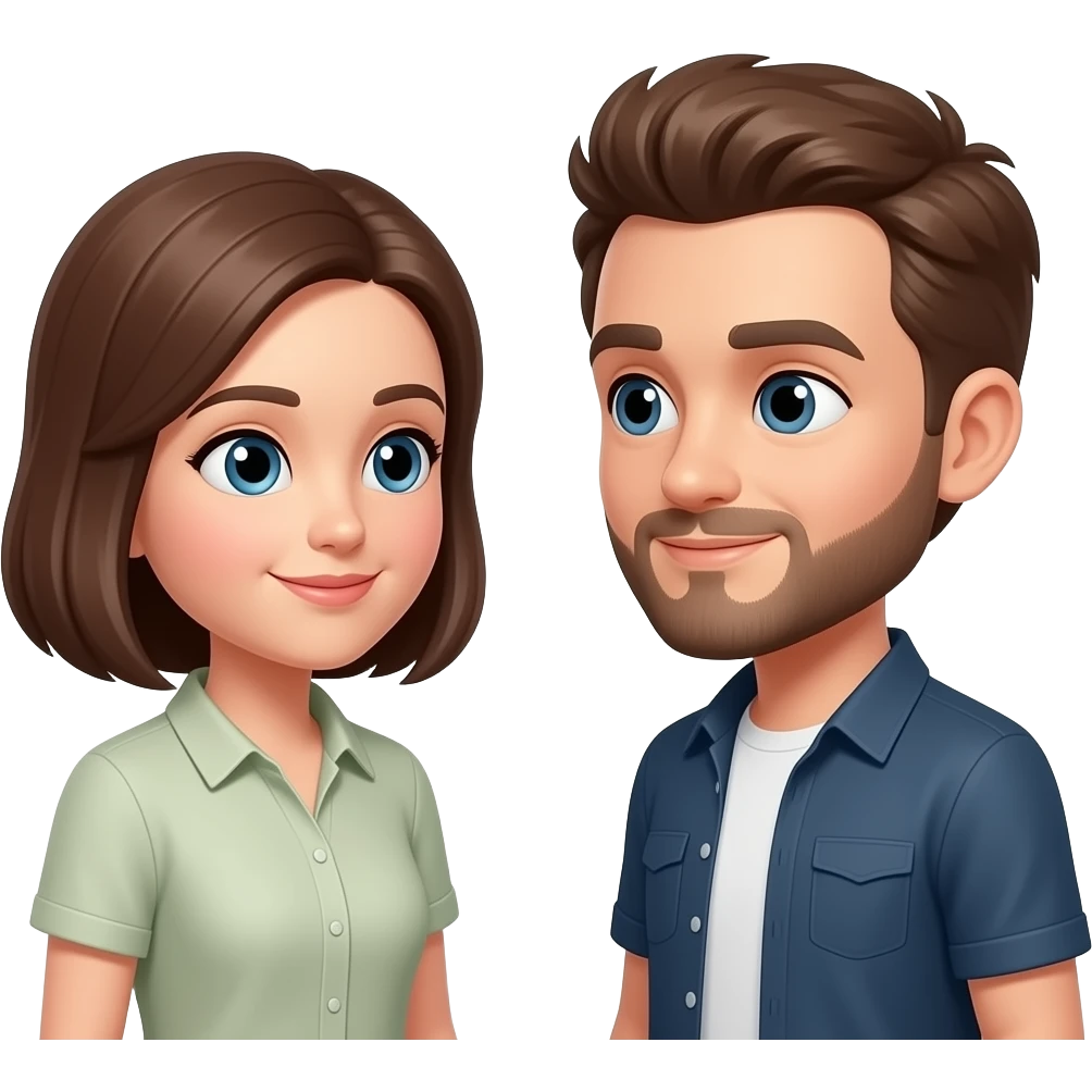 Two people exchanging glances emoji