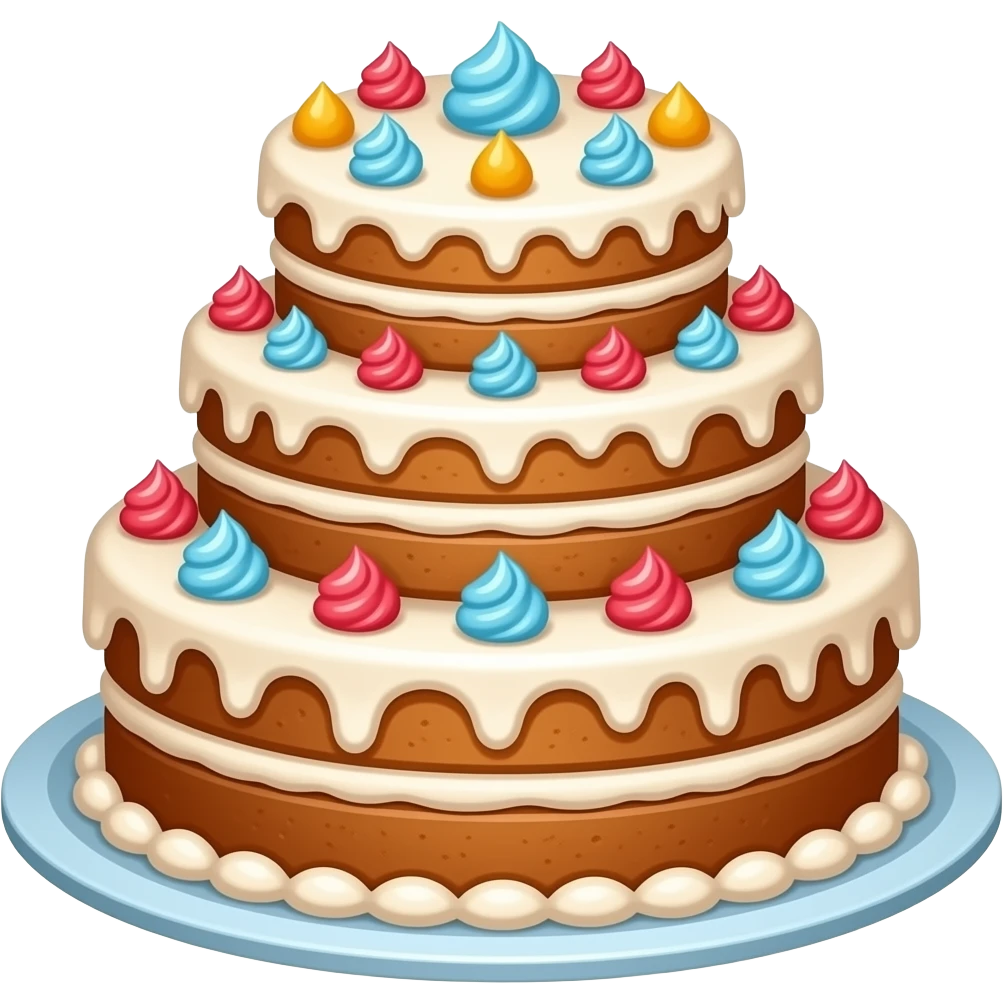 Create high-quality glossy emojis with a vibrant modern style.Make the emojis look premium, shiny, and eye-catching with bright highlights, smooth gradients, soft reflections, and glowing details. cake emoji emoji