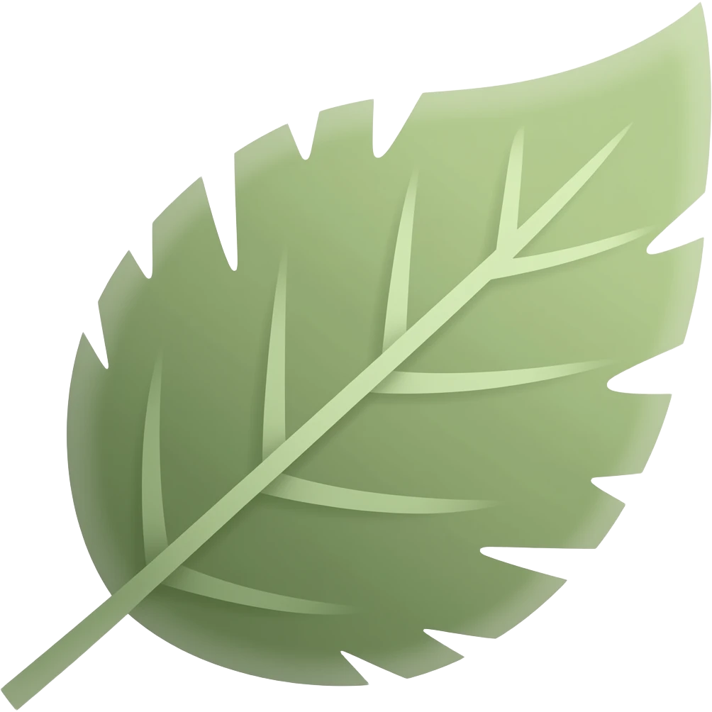 Sage colored Leaf emoji