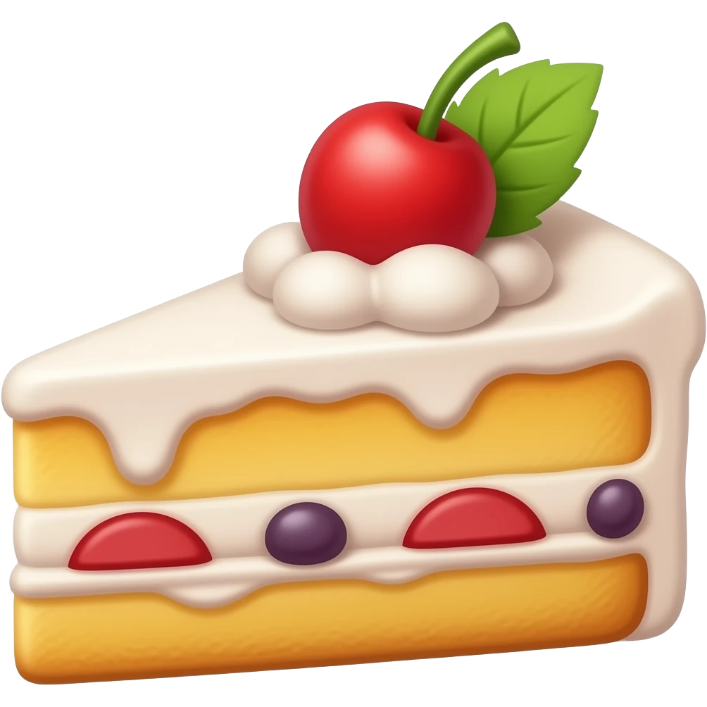 cake slice without fruit emoji