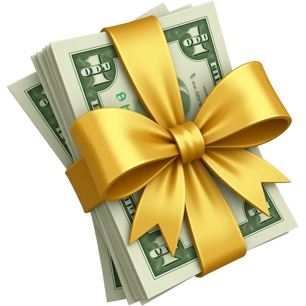 Dollar,money with bow emoji