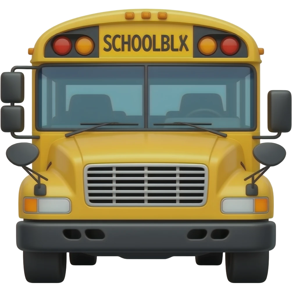 front facing school minibus emoji