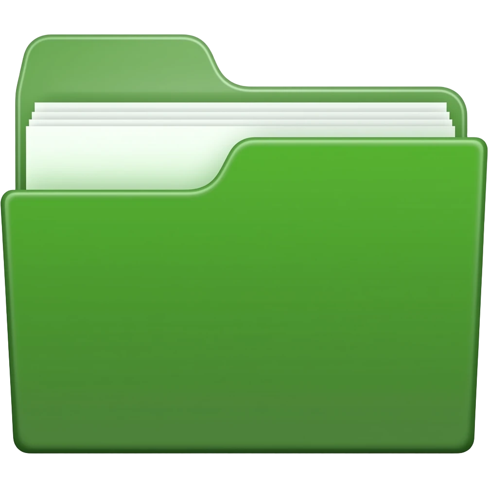 Green folder  A4 file emoji