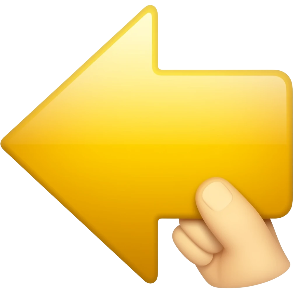 Flecha amarrila para ir a la izquiera (la que aprece en rebelde way con fondo de el simbolo) emoji