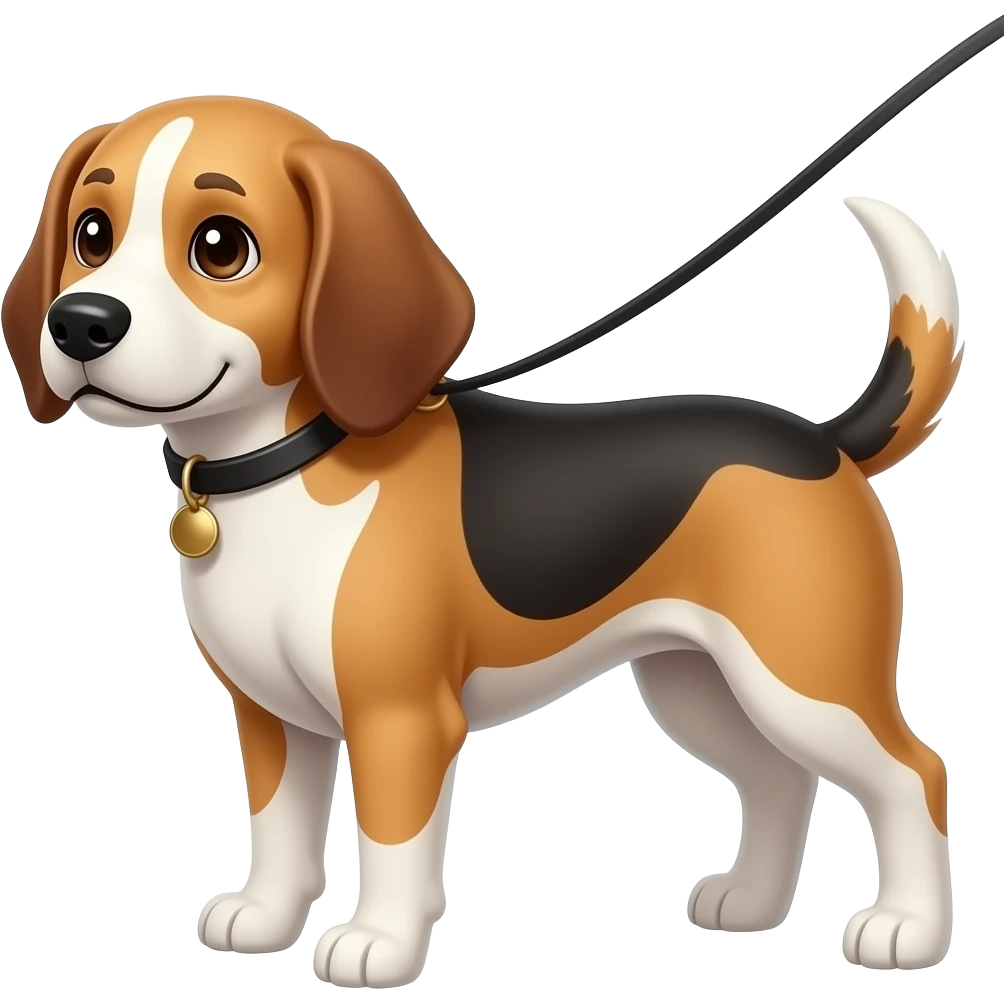 Dog on a leash emoji