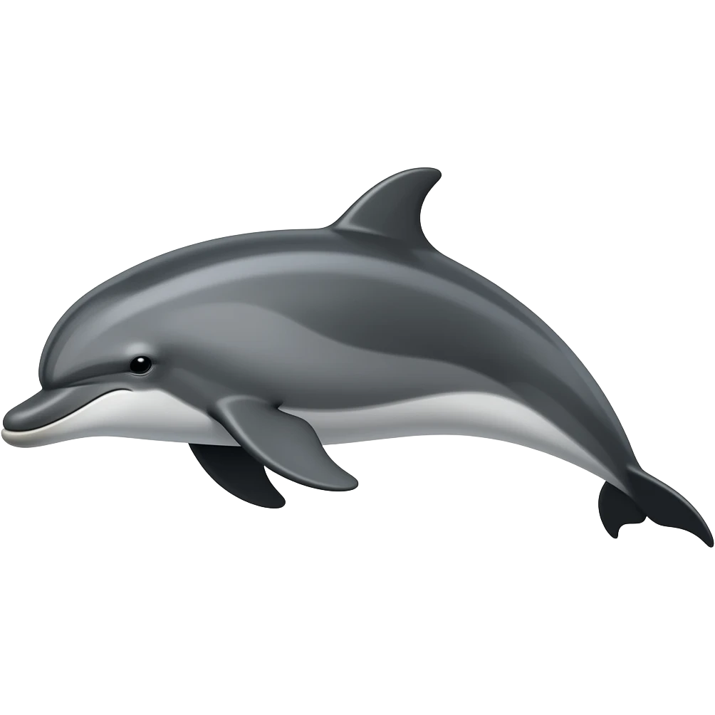 Black dolphin emoji