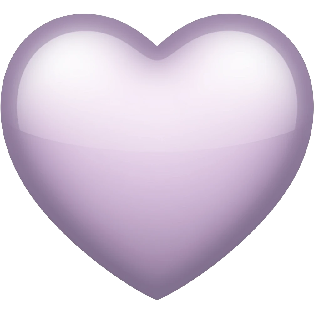 White and lavender gradient heart emoji