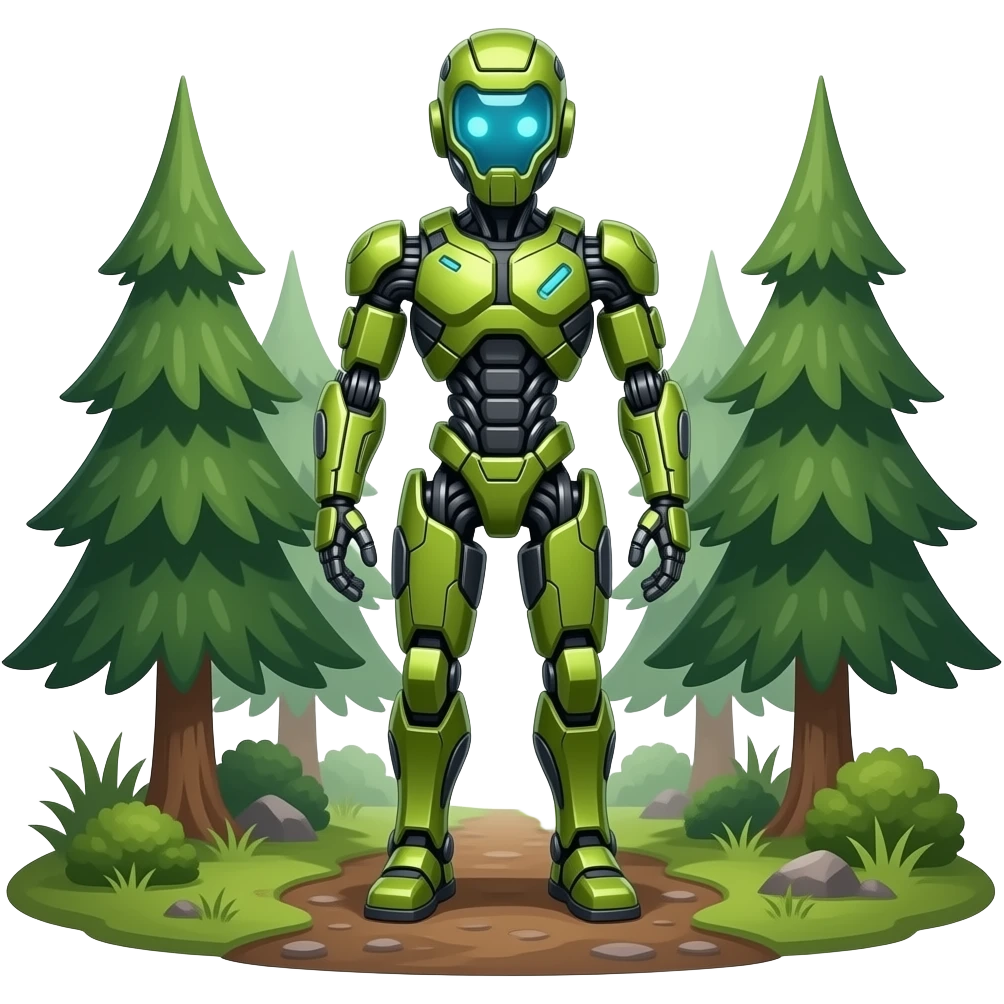 bio punk, Machine, hybrid, Forest emoji
