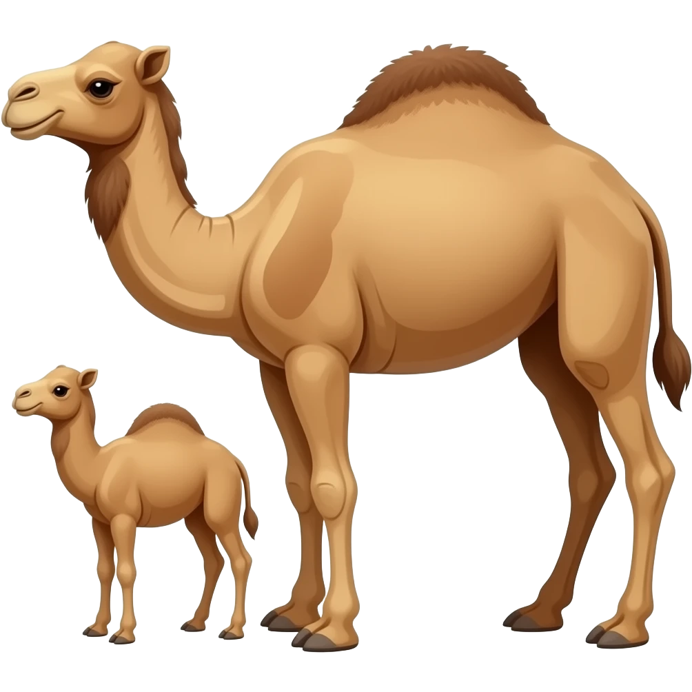 Camel and calf emoji