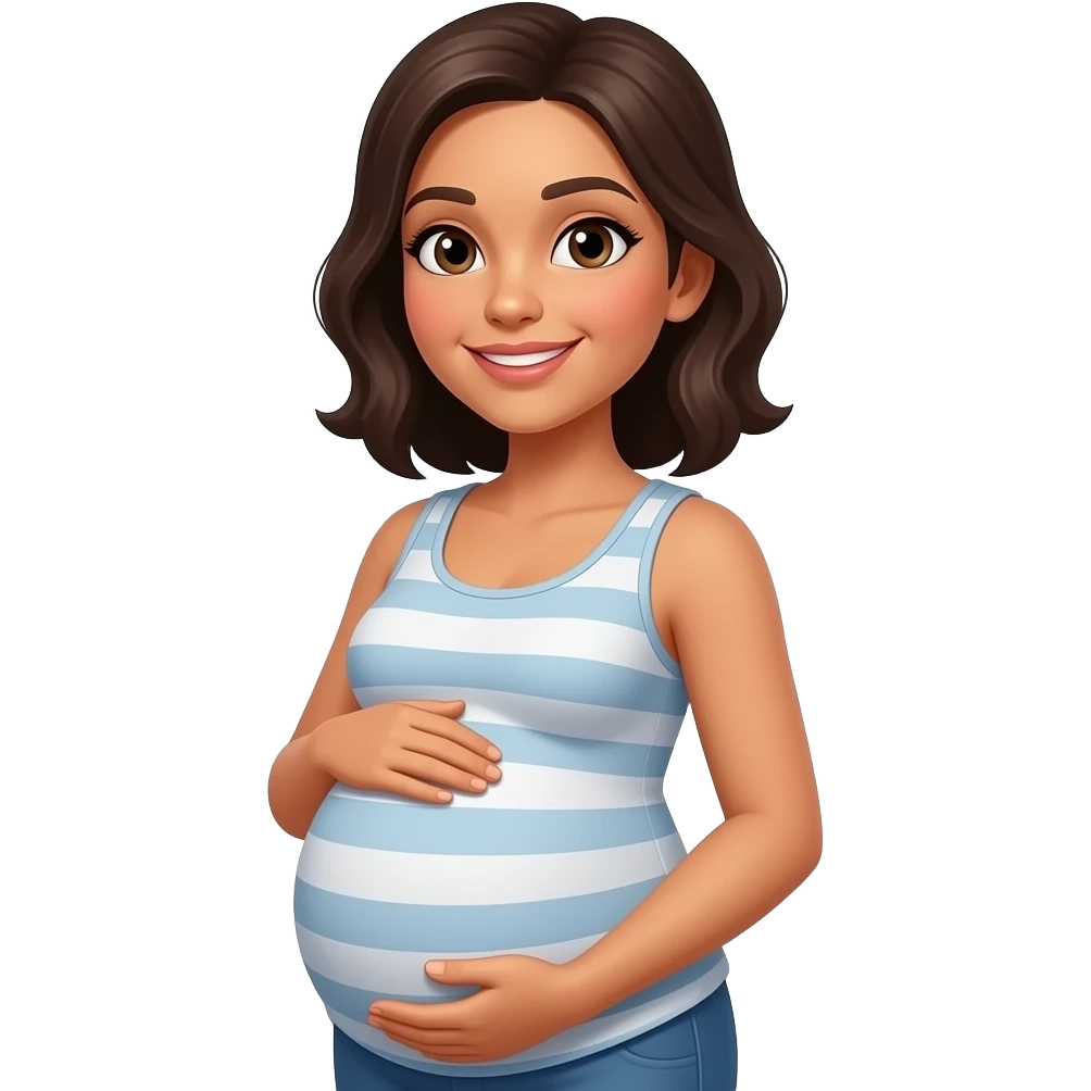 Pregnant mixed woman emoji