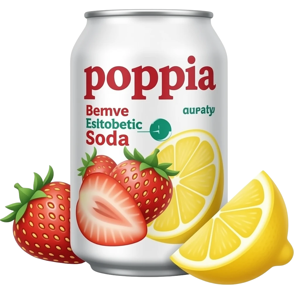 poppi probiotic soda strawberry lemon emoji