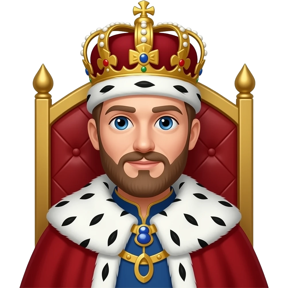 king on a throne emoji